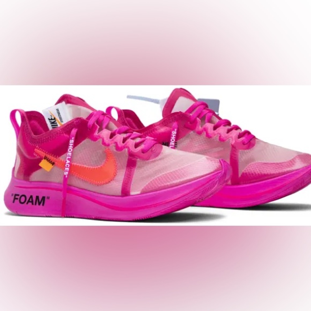 Nike Off-White x Zoom Fly SP 'Tulip Pink' (7.5) Brand New